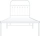 vidaXL Metalowa rama łóżka z wezgłowiem, biała, 75x190 cm 4