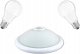 Lampa sufitowa LVT LVT Pir 4982-PC plafon lampa sufitowa z wbudowanym czujnikiem PIR 2x25W E27 biały 5