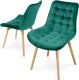 Miadomodo MIADOMODO Zestaw krzeseł do jadalni, zielony, 2 szt. 1