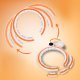 HMS HHM21 HULA HOP WHITE/ORANGE Z MAGNESAMI, WYPUSTKAMI TPE I OBCIĄŻNIKIEM + LICZNIK HMS 17