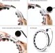 HMS ZESTAW HULA HOP MAGNETYCZNY WHITE HHM16 Z LICZNIKIEM HMS + PAS BR163 BLACK PLUS SIZE 19