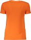 Patrizia Pepe T-SHIRT DAMSKI Z KRÓTKIM RĘKAWEM PATRIZIA PEPE POMARAŃCZOWY S 2