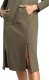 MOE M688 Sukienka midi z lampasami z logo - khaki (kolor khaki, rozmiar XL) 4