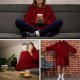 Froster Bluzair Koco Bluza Oversize z Kapturem Bordowa 4w1 2