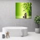 Feeby Obraz Deco Panel, Kamienie zen i bambus na zielonym tle (Rozmiar 60x60) 1