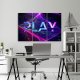 Feeby Obraz trzyczęściowy Deco Panel, Napis play abstrakcja (Rozmiar 120x80) 1