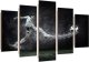 Feeby Obraz pięcioczęściowy Deco Panel, Piłkarz na mokrej murawie (Rozmiar 200x100) 1