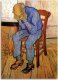 Feeby Obraz Deco Panel, Stary człowiek w smutku - V. van Gogh reprodukcja (Rozmiar 40x60) 2