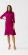 Stylove S346 Sukienka z wiązaniem przy szyi - śliwkowa (kolor plum, rozmiar XL) 1