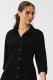 Stylove S351 Sukienka szmizjerka z zakładkami w talii - czarna (kolor black, rozmiar XL) 2