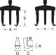 Bahco Ściągacz dwuramienny 80-350/160-420 mm, 200 mm, 110 kN BAHCO 3