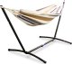 Lacestone Beżowo-brązowy Hamak na stelażu ogrodowy zewnętrzny 1