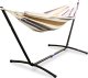 Lacestone Beżowo-brązowy Hamak na stelażu ogrodowy zewnętrzny 8