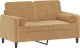 vidaXL 2-osobowa sofa z poduszkami, brązowa, 120 cm, aksamit 3