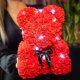 Springos Miś z płatków róż czerwony 40 cm rose bear z lampkami LED zimny biały UNIWERSALNY 2