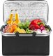 Springos Torba termiczna 47x28x23 cm 30L kosz termiczny piknikowy na jedzenie czarny UNIWERSALNY 25