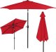 Springos Parasol ogrodowy składany 260 cm duży z korbą na balkon czerwony UNIWERSALNY 1