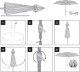 Springos Parasol ogrodowy składany 260 cm duży z korbą na balkon czerwony UNIWERSALNY 18