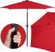 Springos Parasol ogrodowy składany 260 cm duży z korbą na balkon czerwony UNIWERSALNY 2