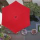 Springos Parasol ogrodowy składany 260 cm duży z korbą na balkon czerwony UNIWERSALNY 5