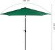 Springos Parasol ogrodowy łamany 260 cm duży z korbką, na balkon, taras ciemnozielony UNIWERSALNY 17
