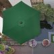 Springos Parasol ogrodowy łamany 260 cm duży z korbką, na balkon, taras ciemnozielony UNIWERSALNY 4