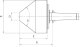 ROHM Stozek centruj.obrotowy, 618-75,wlk.173 MK3 RHM 2