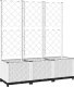 vidaXL Donica ogrodowa z kratką, biała, 120x40x136 cm, PP 1