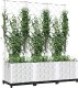 vidaXL Donica ogrodowa z kratką, biała, 120x40x136 cm, PP 2
