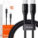 Kabel USB Mcdodo USB-C - USB-C 0.2 m Czarny 1