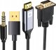 Adapter AV Co2 CO2 KABEL VGA - HDMI PRZEJŚCIÓWKA KONWERTER ADAPTER AUDIO FULL HD 60HZ 3M 9
