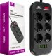 Listwa zasilająca Spacetronik Listwa Zasilania Spacetronik Porty 6AC 4USB 100-250V Zabezpieczenie Antyprzepięciowe 1