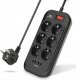 Listwa zasilająca Spacetronik Listwa Zasilania Spacetronik Porty 6AC 4USB 100-250V Zabezpieczenie Antyprzepięciowe 5