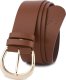 Beltimore Skórzany pasek damski do spodni sukienki brązowy skóra nat 4 cm Beltimore D84 2