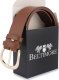 Beltimore Skórzany pasek damski do spodni sukienki brązowy skóra nat 4 cm Beltimore D84 6