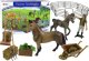 Figurka LeanToys Zestaw Figurek Farma Do Złożenia Zagroda Konie Brązowe 1