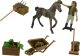 Figurka LeanToys Zestaw Figurek Farma Do Złożenia Zagroda Konie Brązowe 5