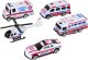 LeanToys Zestaw Autek Resoraki Pojazdy Straż Pożarna Ambulans 3