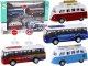 LeanToys Kampery Autobusy Z Napędem Frykcyjnym 1:87 4 Sztuki 1