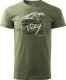 Topslang Koszulka z górami w góry turystyczna z Tatrami Tatry Słowacja trekkingowa męska khaki REGULAR XXL 1