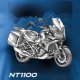 Topslang Koszulka z motocyklem na motor Honda NT 1100 męska niebieska REGULAR XXL 2