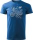 Topslang Koszulka motocyklowa z motocyklem na motor Triumph Tiger 1200 męska niebieska REGULAR S 1