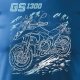 Topslang Koszulka motocyklowa z motocyklem na motor BMW GS R 1300 ADVENTURE kolekcjonerska męska niebieska REGULAR XXL 1
