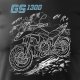 Topslang Koszulka motocyklowa z motocyklem na motor BMW GS R 1300 ADVENTURE kolekcjonerska męska czarna REGULAR L 1