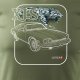 Topslang Koszulka z samochodem jaguar z jaguarem xjs kolekcjonerska męska khaki REGULARR M 2