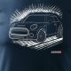 Topslang Koszulka z samochodem Mini Morris Mini Cooper kolekcjonerska męska granatowa REGULAR XXL 1