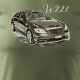 Topslang Koszulka kolekcjonerska z samochodem Mercedes S W221 męska khaki REGULAR S 2