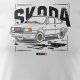 Topslang Koszulka z samochodem Skoda 120 125 130 PRL legend męska biała REGULAR S 1