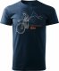 Topslang Koszulka rowerowa z rowerem górskim dla rowerzysty MTB mountain bike męska granatowa REGULAR XL 1