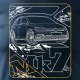 Topslang Koszulka z samochodem VW Golf 7 VII męska granatowa REGULAR XL 1